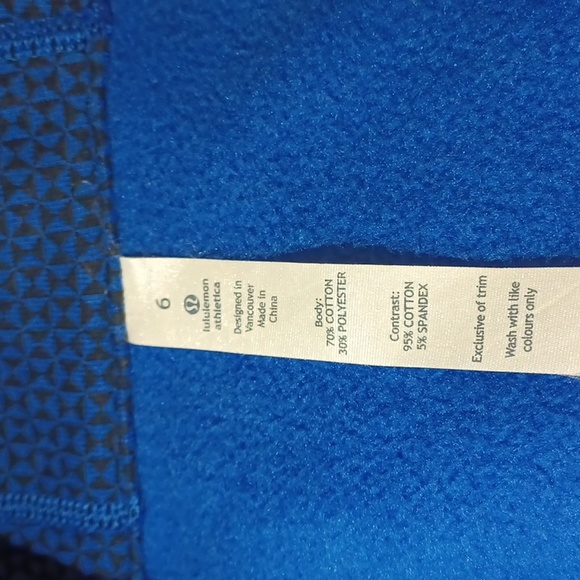 Lululemon Blue Hoodie Scuba Jacket. Size 6 - Picture 12 of 15